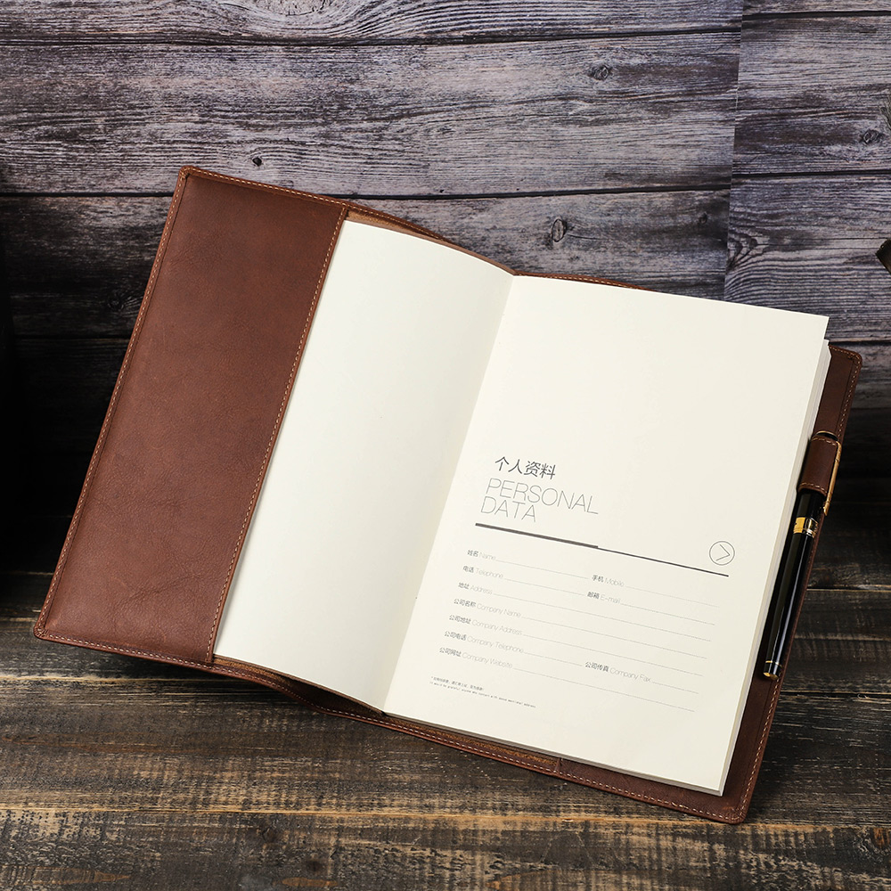 Commercial Printing Books - Couverture de livre rétro en cuir