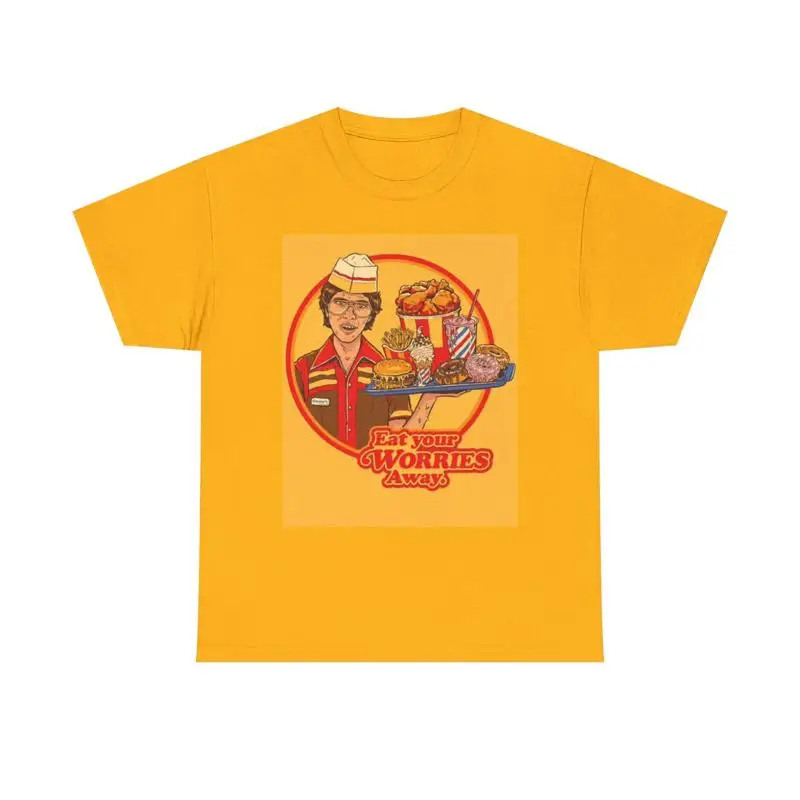 T-shirt « Eat Your Worries » d - Commercial Shirt Printing avis et prix